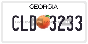 CLD3233  license plate in GA