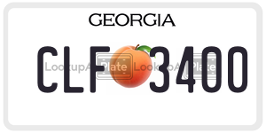 CLF3400 license plate in Georgia