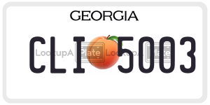 CLI5003 license plate in Georgia