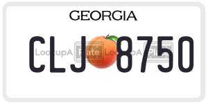 CLJ8750  license plate in GA