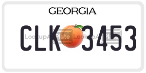 CLK3453  license plate in GA
