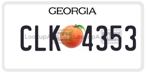CLK4353  license plate in GA