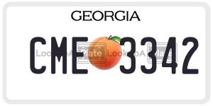 CME3342  license plate in GA
