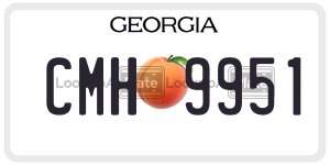 CMH9951 license plate in Georgia