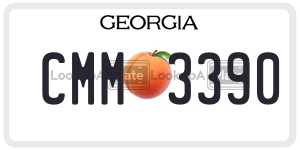 CMM3390  license plate in GA
