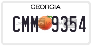 CMM9354  license plate in GA