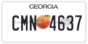CMN4637  license plate in GA