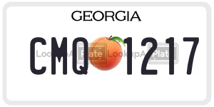 CMQ1217  license plate in GA
