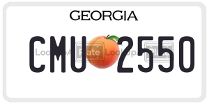 CMU2550  license plate in GA