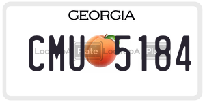CMU5184  license plate in GA