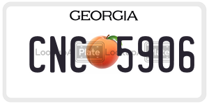 CNC5906  license plate in GA