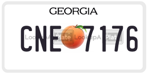 CNE7176 license plate in Georgia