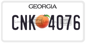 CNK4076  license plate in GA