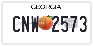 CNW2573 license plate in Georgia