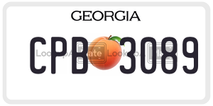 CPB3089  license plate in GA