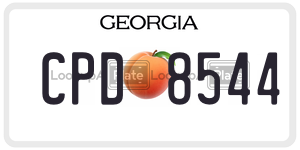 CPD8544 license plate in Georgia