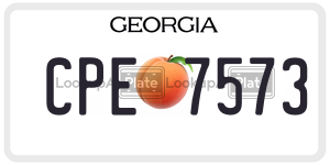 CPE7573 license plate in Georgia