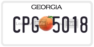 CPG5018 license plate in Georgia
