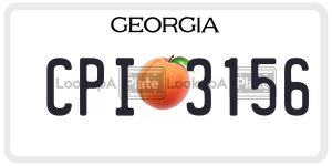 CPI3156 license plate in Georgia