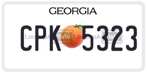 CPK5323 license plate in Georgia