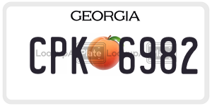 CPK6982  license plate in GA