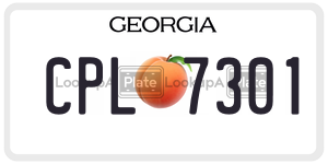 CPL7301 license plate in Georgia