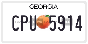 CPU5914  license plate in GA