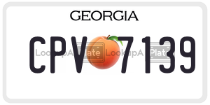CPV7139 license plate in Georgia