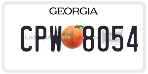 CPW8054  license plate in GA