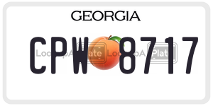CPW8717 license plate in Georgia
