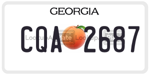 CQA2687  license plate in GA