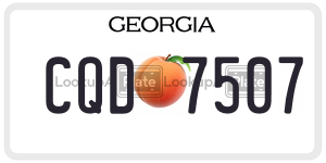 CQD7507  license plate in GA