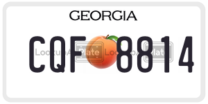 CQF8814  license plate in GA