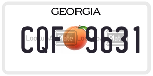CQF9631  license plate in GA