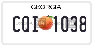 CQI1038 license plate in Georgia
