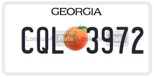 CQL3972 license plate in Georgia