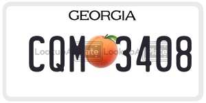 CQM3408 license plate in Georgia