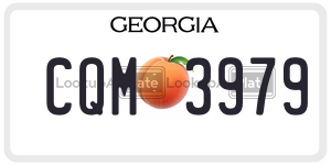 CQM3979 license plate in Georgia
