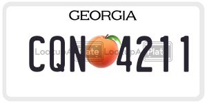 CQN4211  license plate in GA