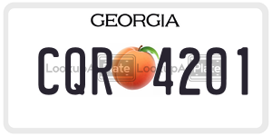 CQR4201  license plate in GA