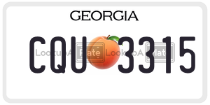 CQU3315  license plate in GA