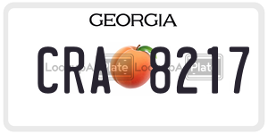 CRA8217 license plate in Georgia
