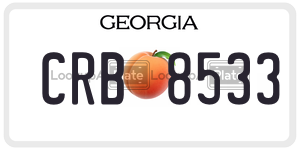 CRB8533  license plate in GA