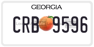 CRB9596 license plate in Georgia