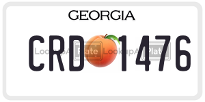 CRD1476  license plate in GA