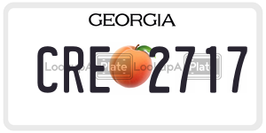 CRE2717 license plate in Georgia