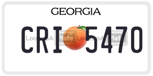CRI5470  license plate in GA
