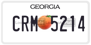 CRM5214  license plate in GA