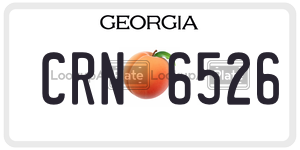 CRN6526 license plate in Georgia