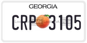 CRP3105  license plate in GA